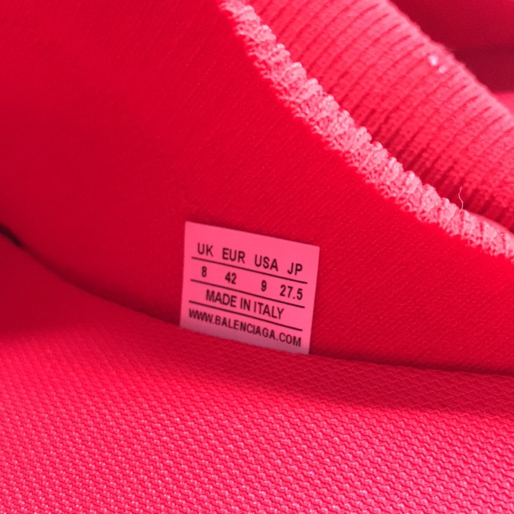 New Authentic bBalenciaga Red Sock Sneakers. size 9 - Picture 5 of 11